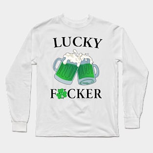 Lucking Fucker Green Beer Long Sleeve T-Shirt